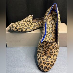 NIB Rothy's Spotted / Leopard Tan & Black Loafers